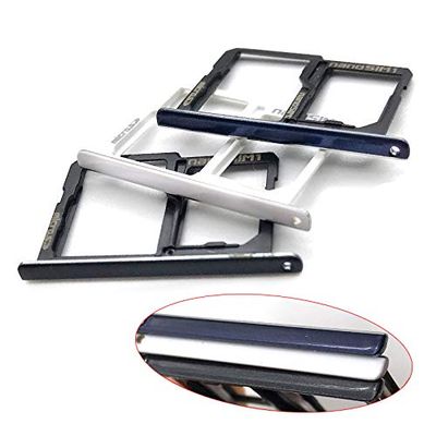 SIM Tray Reader Socket Module SIM Holder Slot Adapter Reaplacement Parts for LG X Power K220DS LS755 K450 (Black)