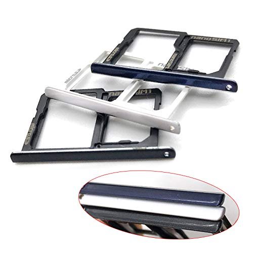 SIM Tray Reader Socket Module SIM Holder Slot Adapter Reaplacement Parts for LG X Power K220DS LS755 K450 (Black)