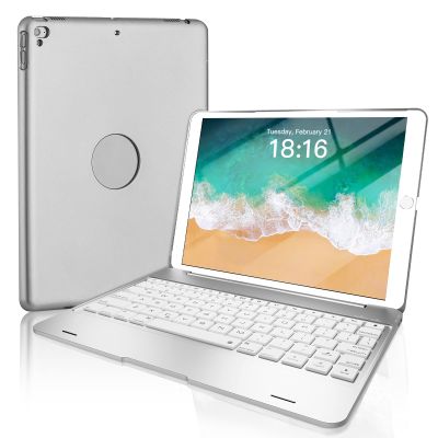 NOKBABO Keyboard for ipad 6th Generation, Compatible for ipad pro 9.7 inch,for ipad 5th Gen, for ipad Air 2 & 1 Keyboard, 130Smart Folio Hard Back Cover, Ultra Slim, Auto Wake/Sleep - Silver