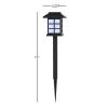 6-Piece Solar Outdoor Lights Set - Weather-Resistant Outdoor Lighting for Path, Landscaping, and Driveway - LED Light Fixtures by Pure Garden (Black) view 2