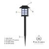 6-Piece Solar Outdoor Lights Set - Weather-Resistant Outdoor Lighting for Path, Landscaping, and Driveway - LED Light Fixtures by Pure Garden (Black) view 3