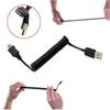 Black Coiled Micro USB Cable Rapid Charger Sync Power Wire Data Cord Compatible with Doro PhoneEasy 626 - GreatCall Jitterbug Smart2 - HTC Desire 510 - HTC Desire 512 - HTC Desire 520 view 3
