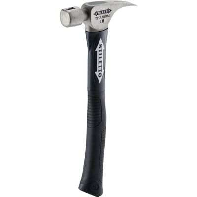 Stiletto FH10C-F 10 oz Ti Smooth Face with Curved Poly-Fiberglass Handle, 14 1/2"