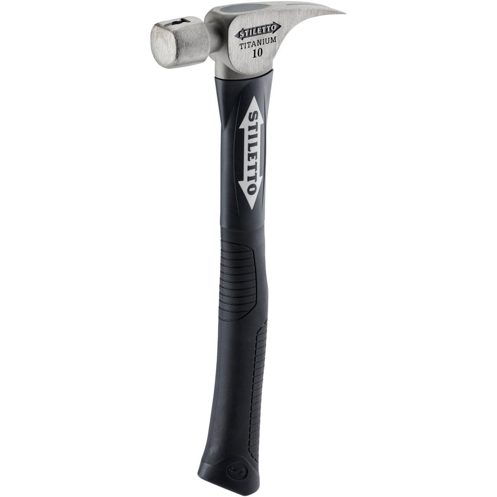 Stiletto FH10C-F 10 oz Ti Smooth Face with Curved Poly-Fiberglass Handle, 14 1/2"