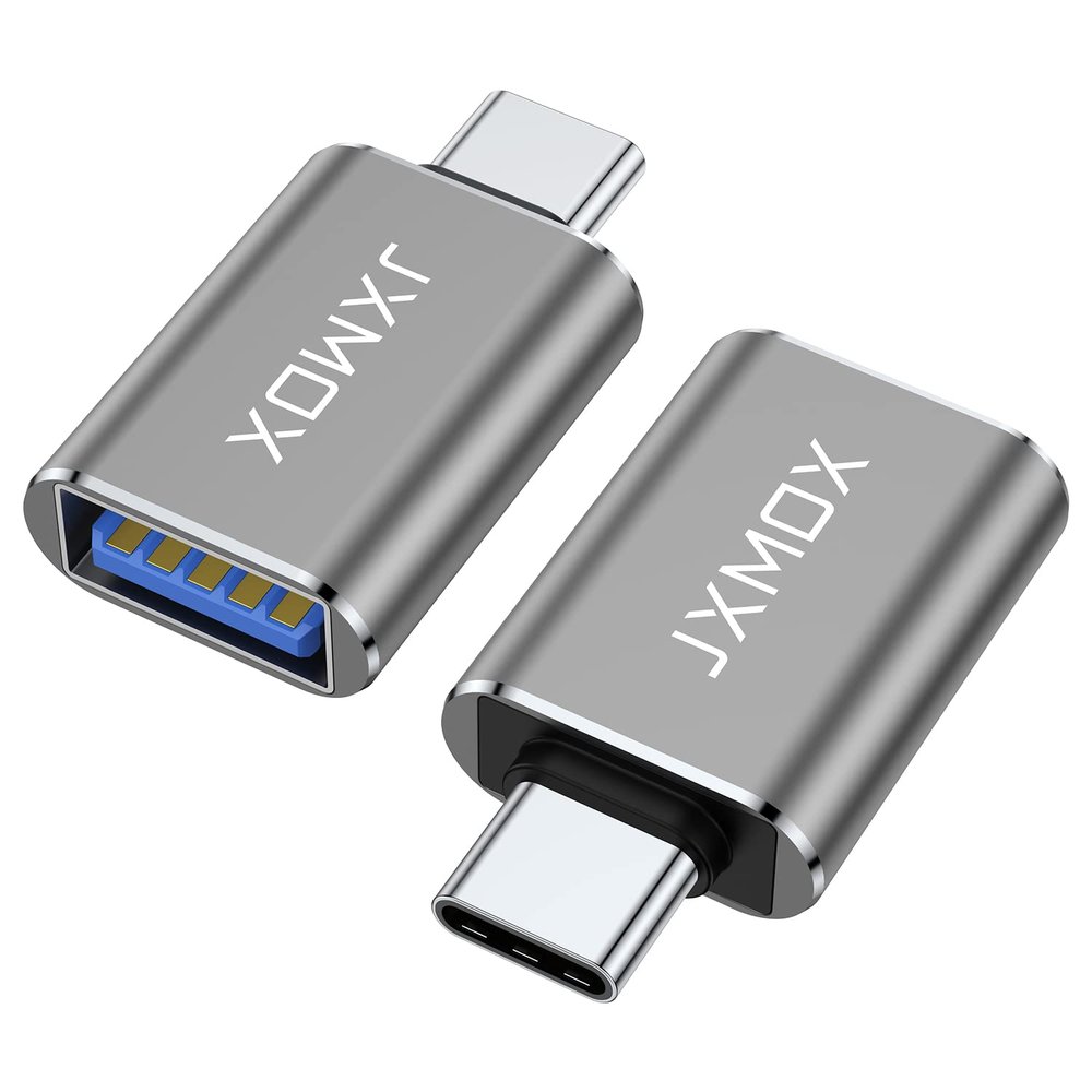 JXMOX USB C to USB Adapter, 2-Pack, Thunderbolt 3 to USB 3.0 OTG Adapter