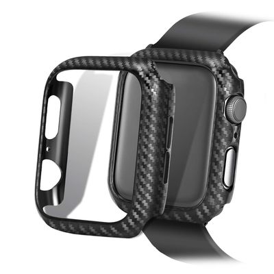 Compatible with Apple Watch SE Series 6 5 4 44mm 40mm Case Super Thin PC Plating Protective Bumper Scratch Resistant Protector Case for Apple Watch 44mm 40mm (Carbon brazing, 44mm)