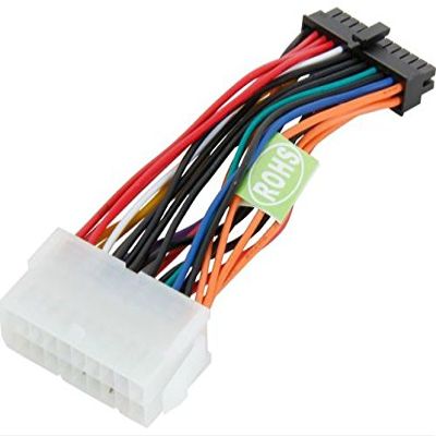 AYA 6" (6 inch) Standard ATX 20-Pin to Mini 24-Pin Power Converter Adapter