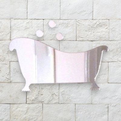 Super Cool Creations Bathroom Door Mirror Sign, 23.6 x 12.6 inches
