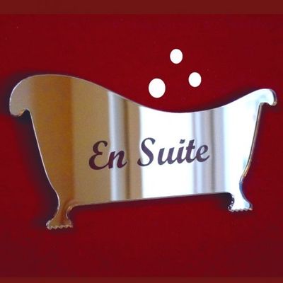 En Suite Bathroom Mirror Sign - 8 inches X 4 inches