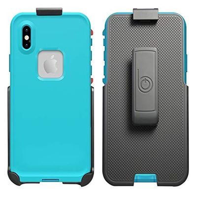 BELTRON Belt Clip Holster for Lifeproof FRE Series - iPhone Xs MAX 6.5" (case not Included) - Features: Secure Fit, Quick Release Latch, Durable Rotating Belt Clip & Built-in Kickstand