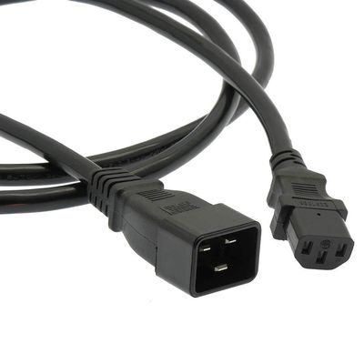 10F Power Cord C20 to C13 Black/SJT 14/3-12PK