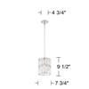 Camryn 7 3/4" Wide Modern Chrome and Crystal Mini Pendant Light Fixture view 4