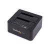 StarTech.com Standalone Hard Drive Duplicator, External Dual Bay USB 3.0 (5 Gbps) / eSATA to 2.5/3.5" SATA III HDD/SSD Cloner/Copier, Hard Disk Docking Station, Cloning/Recovery (SDOCK2U33RE),Black view 1