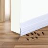 Camel Home Door Draft Stopper Door Sweep Weather Stipping - Self Adhesive Door Seal Soundproof Under Door Bottom Seal Strip Rubber Energy Saver Insulasion Weatherproof, 2" W X 39" L (2 Pack White) view 1
