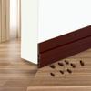 Camel Home Sweep Weather Stripping - Self Adhesive Rubber Under Door Bottom Seal Strip Draft Stopper Insulation for Weatherproof, Soundproof, Dustproof, Insectproof, 2" W X 39" L (2 Pack Brown) view 1