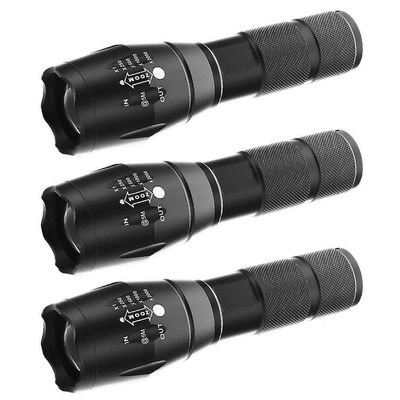 OxiQmart 3X 10000LM Zoomable LED Flashlight Focus Torch Light 18650/AAA Outdoor Light