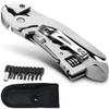 dpnao Multitool Wrench With 7 Tools/Pliers/Wire Cutter/Flat Screwdriver/Phillips Screwdriver/Portable Folding Multifunctional Adjustable Multi Purpose Stainless Steel Tool view 1