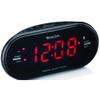 Westclox Bluetooth 1.2" LED Dual Clock Radio with USB Charge Port 81012BT view 1