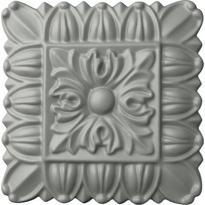 Ekena Millwork ROS06X06BA Baltimore Rosette, 6 1/8" W x 6 1/8" H x 7/8" P, Primed