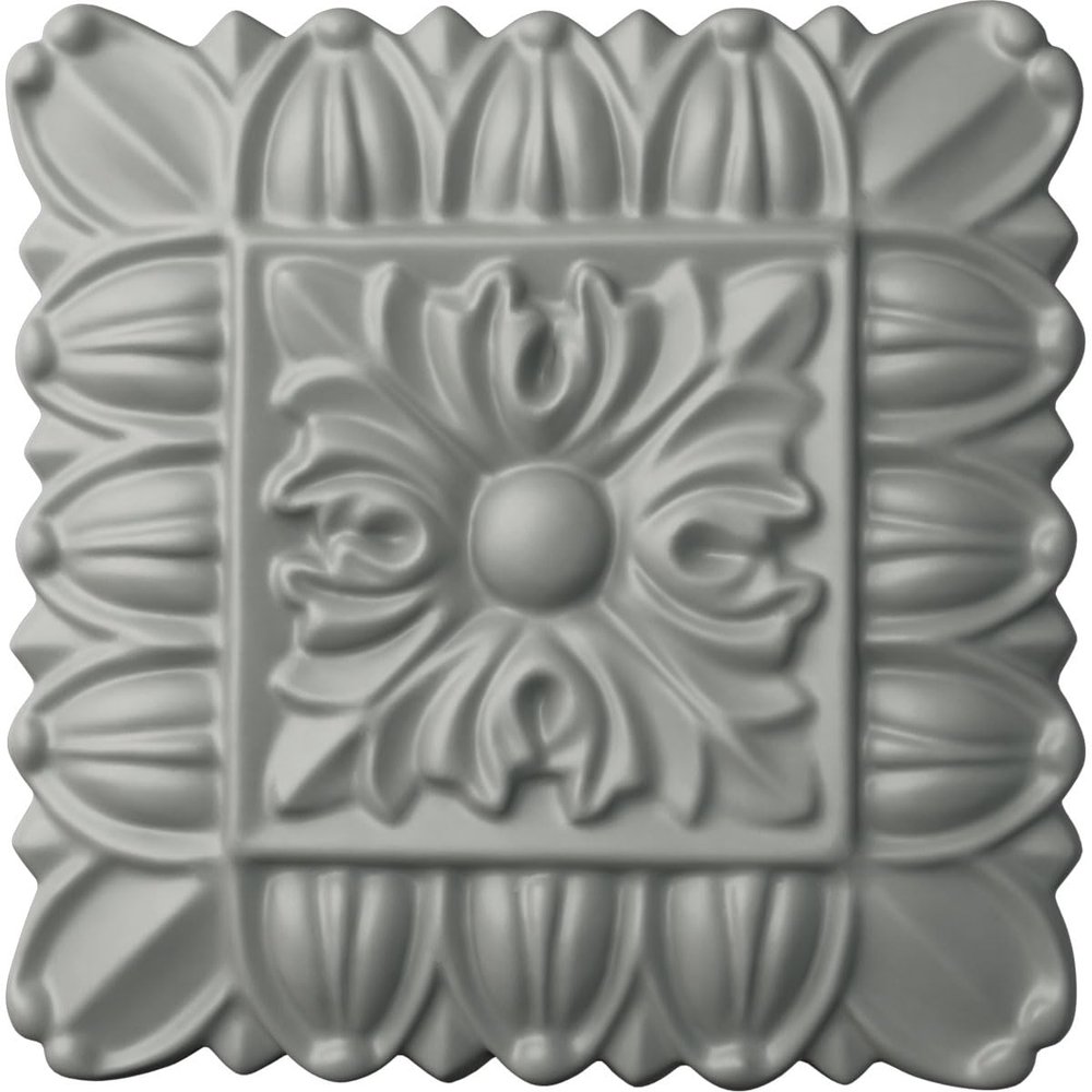 Ekena Millwork ROS06X06BA Baltimore Rosette, 6 1/8" W x 6 1/8" H x 7/8" P, Primed