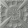 Ekena Millwork ROS08X08PM Palmetto Beaded Rosette, 7 7/8" W x 7 7/8" H x 5/8" P, Primed view 1
