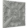 Ekena Millwork ROS08X08PM Palmetto Beaded Rosette, 7 7/8" W x 7 7/8" H x 5/8" P, Primed view 2