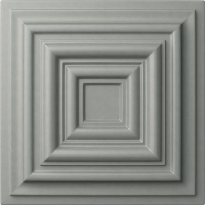 Ekena Millwork ROS03X03LE Leandros Rosette, 4 1/8"W x 4 1/8"H x 1 1/4"P, Primed