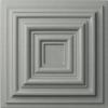 Ekena Millwork ROS03X03LE Leandros Rosette, 4 1/8"W x 4 1/8"H x 1 1/4"P, Primed view 1