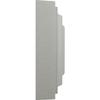 Ekena Millwork ROS03X03LE Leandros Rosette, 4 1/8"W x 4 1/8"H x 1 1/4"P, Primed view 3
