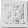 Ekena Millwork ROS04X04SK Sellek Rosette, 4 1/8"W x 4 1/8"H x 1 7/8"P, Primed view 1