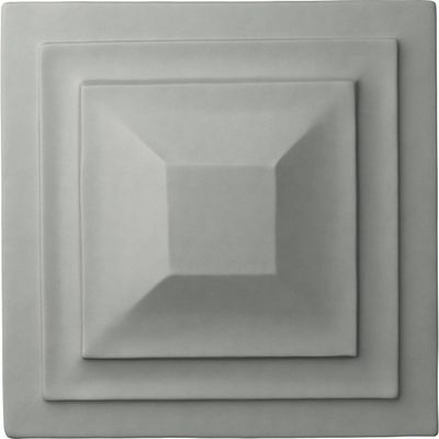 Ekena Millwork ROS04X04DR Dover Rosette, 4 3/8" W x 4 3/8" H x 1 1/4" P, Primed