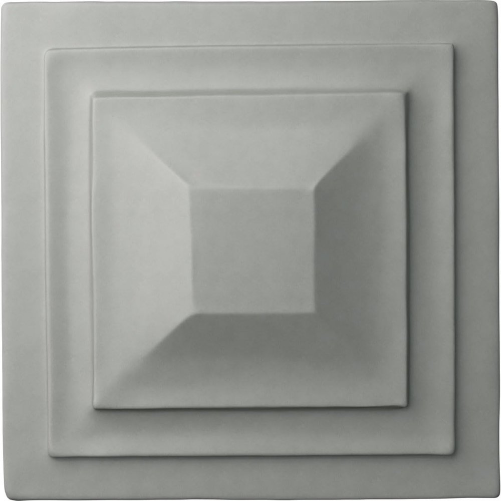 Ekena Millwork ROS04X04DR Dover Rosette, 4 3/8" W x 4 3/8" H x 1 1/4" P, Primed
