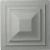 Ekena Millwork ROS04X04DR Dover Rosette, 4 3/8" W x 4 3/8" H x 1 1/4" P, Primed view 1