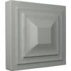 Ekena Millwork ROS04X04DR Dover Rosette, 4 3/8" W x 4 3/8" H x 1 1/4" P, Primed view 2