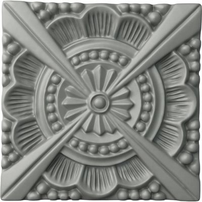 Ekena Millwork ROS05X05PM Palmetto Beaded Rosette, 4 3/4" W x 4 3/4" H x 5/8" P, Primed