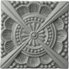 Ekena Millwork ROS05X05PM Palmetto Beaded Rosette, 4 3/4" W x 4 3/4" H x 5/8" P, Primed view 1