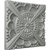Ekena Millwork ROS05X05PM Palmetto Beaded Rosette, 4 3/4" W x 4 3/4" H x 5/8" P, Primed view 2
