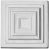 Ekena Millwork ROS05X05LE Leandros Rosette, 4 3/8" W x 4 3/8" H x 1 1/4" P, Primed view 1