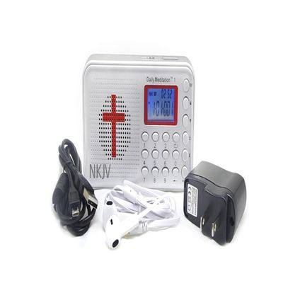 Daily Meditation NKJV Audio Bible Player - New King James Version Electronic Talking Bible with Charger and Earphone, Portable to Listen at Anywhere Anytime