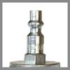 Pneuhook PNEU1 Stainless Steel Universal Quick Change Pneumatic Tool Hook with 1/4" I M Coupler and Plug Profile view 2