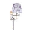 ZJZTD Plug in Wall Lamp Dual Control Switch E27 Bedroom Bedside Metal & Cloth Lampshade Wall Sconce LED Reading Lamp Work Lights (Size : 30cm22cm) view 1