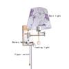 ZJZTD Plug in Wall Lamp Dual Control Switch E27 Bedroom Bedside Metal & Cloth Lampshade Wall Sconce LED Reading Lamp Work Lights (Size : 30cm22cm) view 3