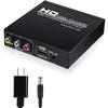 NEWCARE HDMI to RCA and HDMI Adapter Converter, 3RCA CVBS AV Composite Video Audio Adapter/Splitter, with PowerAdapter Support 1080P, PAL, NTSC, for HD TV, Older TV,Camera, Monitor, etc(Black) view 1