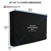iBirdie Outdoor TV Cover 40 to 43 inch Weatherproof, Cover Size 39.5''L x 25''H, Waterproof for Outside Flat Screen 40 to 43 inch TV, Black, 600D Thick Fabric Screen Protector with Bottom view 2