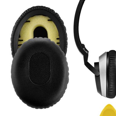 Geekria QuickFit Replacement Ear Pads Compatible with Bose On-Ear OE, OE1, QuietComfort 3 (QC3) Headphones, Ear Cushions (Black)
