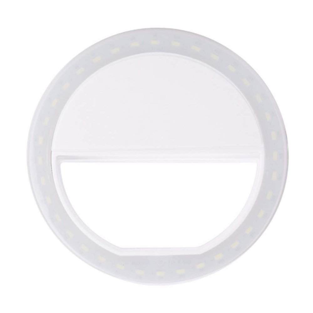 AKOAK Clip Selfie Ring Light,36 LED Bulbs 3-Level Adjustable Brightness Fill-in Light for Smart Phone Tablet Laptop (White)