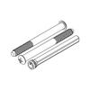 Kwikset 81691-26 Thick Door Screw Pack for Single Cylinder Deadbolts Bright Chrome Finish view 1