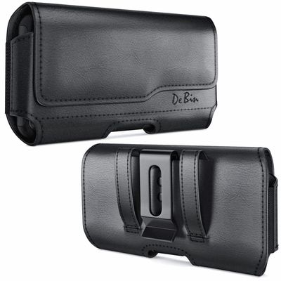 DeBin Holster for iPhone 17 17 Pro 16 Pro 16e 15 15Pro 14 13 12 11 Xs 10 X XR Cell Phone Belt Holder Case with Clip for Men Women Pouch (Fits Protective Cover on) Black