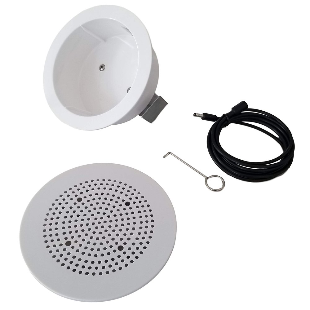 Mount Genie Flush Mount | Built-in Wall or Ceiling Bluetooth Speaker Mount [2019 Model] | Includes Optional Grill. Award Winning Design. Fantastic Sound (White, 1-Pack)