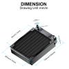 Clyxgs Water Cooling Radiator, 8 Pipe Aluminum Heat Exchanger Radiator with Fan for PC CPU Computer Water Cool System DC12V 80mm Black view 2